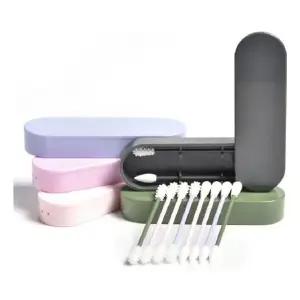 세척가능면봉 실리콘 목화 스틱 귀 청소 양면 재활용 (WFJQDMT)