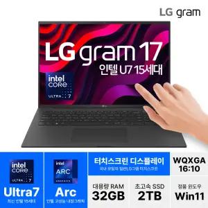 LG그램 17인치 2025년 루나레이트 인텔 15세대 Ultra7 32GB 2TB 윈도우11 17Z90TL-H.AUB7U1 터치스크린