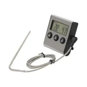 타이머 고기온도계  실버  DK18 와이어심부온도계 디지털심부온도계 탐침온도계 주방온도계