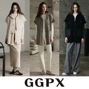 [GGPX] 25FW 패딩 블록 후디 케이프 1종