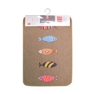 고품질 SE 모던 자수 발매트 물고기 랜덤발송 (WFJUQ0O)