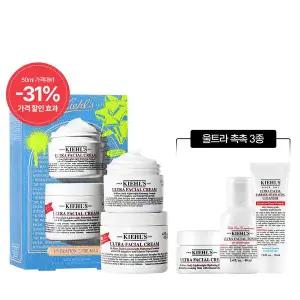 [키엘](강남점)[단독][10] 울트라 훼이셜 크림 듀오 세트 홀리데이 에디션 (+디럭스 3종)