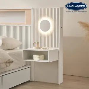 맨해튼 템바보드 편백나무 조명 침실협탁(침대구매시 무료배송)