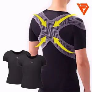 NEW 테이핑테크 바른자세 테이핑웨어 2장 기능성 스포츠 티셔츠 자세교정