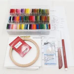 마미쏘잉/프랑스자수재료포함 자수실 100색상세트/ 수업 공방용