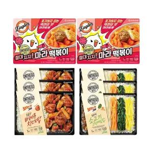 온더고X한화이글스 절대지지! 마라떡볶이 366g, 2개 + 숯불향 바베큐치킨덮밥 341g,3개 + 소고기 오색비빔밥 310g,3개