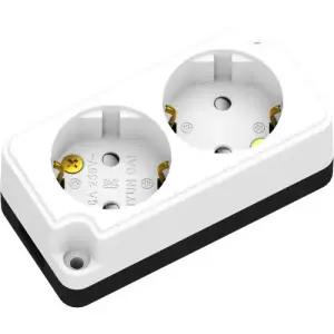 현대일렉트릭 노출콘센트 접지 2구/나사형 (HOEC-2) 10EA