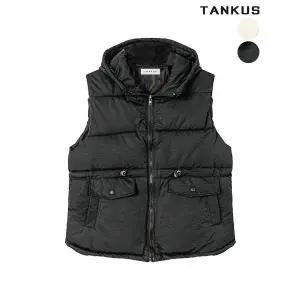 [하프클럽/]여성 스트링 후드 패딩 베스트