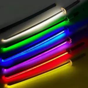 귀멸의칼날 충전식 LED 일륜도 코스프레 탄지로 젠이츠 렌고쿠 코스튬 귀칼 소품 레이저검