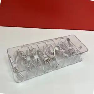 노트북 전선 정리함 칸막이 수납박스 보관함 책상용 (WFK1B8B)