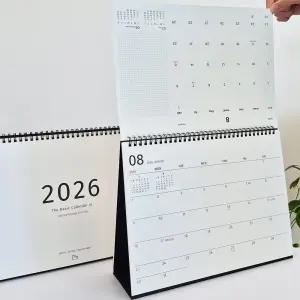 2026 모뉴 더베이직 캘린더 XL (대형 탁상 달력 A4 큰 글씨 숫자 칸 넓은 업무용 메모 심플한 사무실 데스크 책상 학교 27년2월까지)