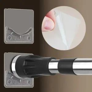 압축봉고정스티커2P 무타공설치 못없이커튼봉 홀더