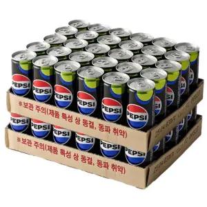 롯데칠성 펩시 제로 라임 210ml 60캔 캔음료 도매 탕비실 탄산음료