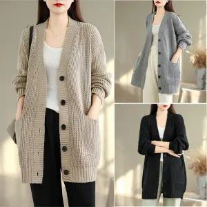 [나코디]여성니트가디건 오버핏브이넥니트가디건/KG903