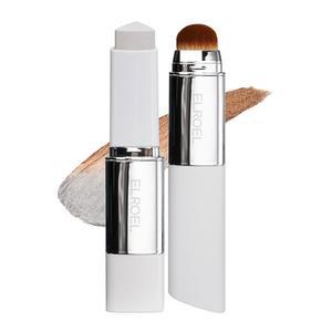 엘로엘 블랑 커버 크림 스틱 V 화이트 - 볼루필린이 함유된 한국형 컬러 체인지 파운데이션 스틱 - 중간에서 전체 커버 듀이 피니시 베이스 메이크업 - 분리 가능한 브러시로 듀얼 엔드 (204 Tan)