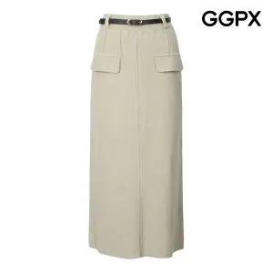 [롯데백화점]지지피엑스 H라인 벨트 세트 니트 스커트 GP9SK027B