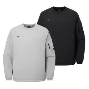 [미즈노](하남점) 24AW 공용 경량 패딩 맨투맨 LIGHT PADDING MTM 패딩충전재 32YE462509 32YE462558 2C