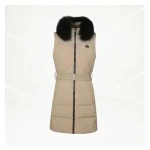 팬텀 여성 벨티드 폭스퍼 덕다운 롱 점퍼 베스트 221B4JV294BG 1420464