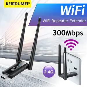 유선공유기 300Mbps USB 무선 WiFi 신호 증폭기 24G 리피터 부스터 장거리 Wi-Fi 라우터 홈 네트워크