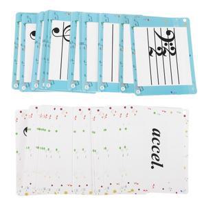 80개 음악 교육 카드 피아노 바이올린 초보자 연습 용품을 위한 음표 플래시카드