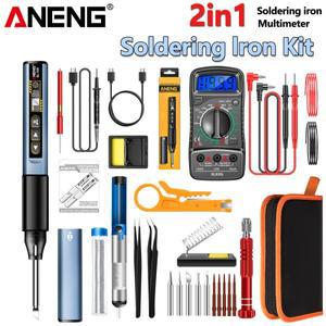 ANENG SL109 전기 납땜 인두 세트 75W  온도 용접 솔더 재작업 스 열  팁 수리 도구