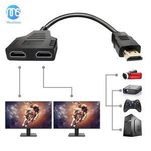 HDMI 분배기 케이블 남성 -듀얼 1-2 웨이 어댑터 동시에 두 개의 TV 지원