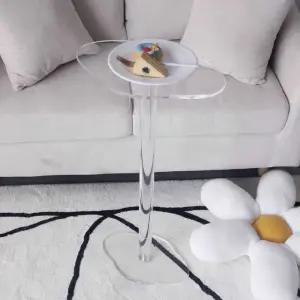 아크릴 사이드 테이블 카페 접이식 소파 코너 보조 거실