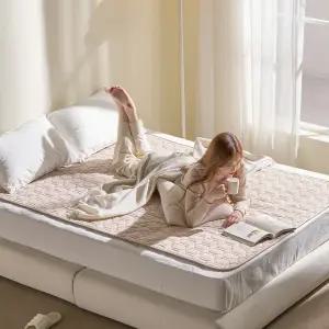 Gompyo 촉감좋은 워셔블 무자계 안심 탄소매트 퓨어베이지 더블 135x180cm/전기요 전기장판 전기매트