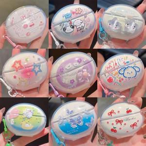 Cute Cartoon Transparent For Huawei FreeBuds 6i 5i Case 3D Flowers Bluetooth Earphone Soft Shell wit