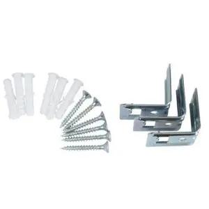 C-7997 벽고정 커튼꺽쇠 커튼레일용 3P(소) 연결 부속 장석 브라켓 스텐