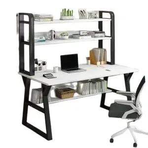 선반 책상 공부방 중고생 데스크 중등 철제 원룸 침실 공부 화이트 선반책상