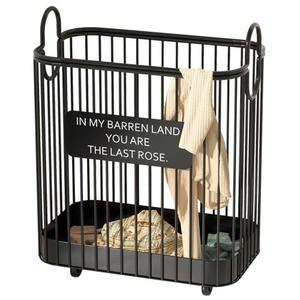 이동식 철제 빨래 보관함 바퀴 대용량 세탁소 수납함 모던 세탁물보관함 인형 햄퍼