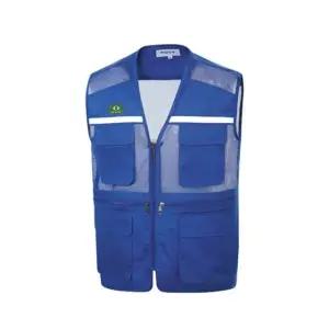 파브 안전조끼 등망사 4포켓 앞뒤 반사띠 작업 베스트 코발트