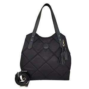 [롯데백화점]에스콰이아 25FW 신상 가벼운 나일론 데일리 퀼팅 원단 여성 빅 숄더 크로스백 EOEFHB836BK