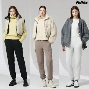 [펠틱스] 24FW 여성 장기모 보아퍼 조거 팬츠(3종)