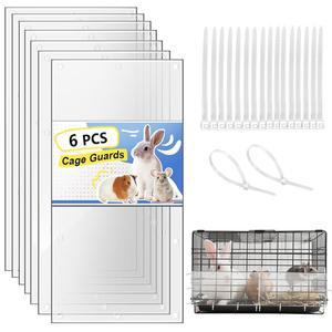 케이지 가드, 6팩 투명 반려동물 프로텍터, 햄스터, 토끼, 새 케이지용 씹는 방지 장벽, 전선 보호 및 지저분 방지를 위한 DIY 맞춤형 가장자리 커버