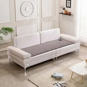 [명품의료기][협탁+전용패드 증정] 온열소파 빅토리아SF 패브릭 소프트 황토숯볼 흙소파