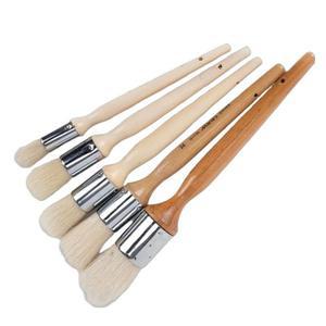 돼지털붓 두꺼운 수채화붓 미술용 나무 페인트 공예 미든 물감 캔버스 꽃붓 손잡이 플랫