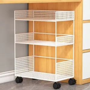 책상 밑 수납 트롤리 흰색 책꽂이 서류보관함 철제