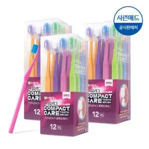 부광약품 안티프라그 콤팩트케어 탄력모 칫솔 12개입x3개