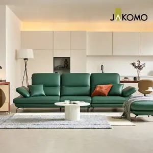 [최대60개월무이자][자코모] 보르고 4인 기능.성 슈렁큰 천연면피 소가죽 소파+스툴