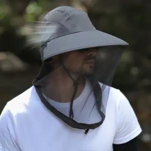 방충망 벌초모자 방풍 메쉬모기장 와이드챙 양봉 여름 하이킹 낚시용 날파리 방지 등산모자 2color