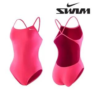 나이키 스윔 여성 하이드라스트롱 앤서 솔리드 컷아웃 탄탄이 강습용 실내 수영복 NESSA018 HYPER PINK