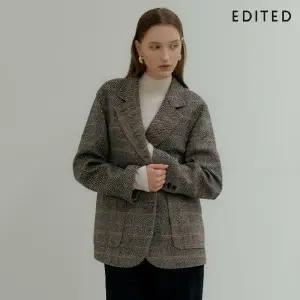 [하프클럽/에디티드]에디티드  헤링본 체크 울 자켓