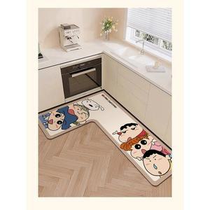 L자형 주방 부엌 ㄱ자형 발 매트 러그 대형 싱크대 카페트 규조토