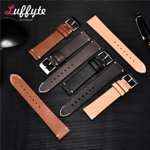빈티지 시계 스트랩 16mm 퀵 릴리스 소 가죽 밴드 범용 액세서리 팔찌