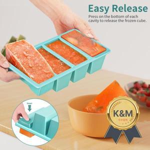 실리콘 냉동 트레이 (소스 큐브용) 국물/수프 보관용 - 250mL 용량