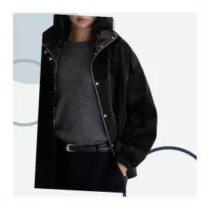 [국내매장정품] 에잇세컨즈 8SECONDS 벨베틴 레더 블루종 블랙 32593ZLY35 129939