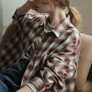 룸페커 [RR]이안 또또 피치 체크 셔츠 321859Moony