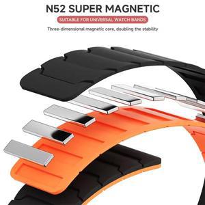 삼성 갤럭시 워치 8용 마그네틱 밴드 44mm 40mm 실리콘 루프 스트랩 교체용 팔찌 워치8 클래식 46mm 액세서